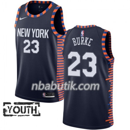NBA Børn Trøje New York Knicks Trey Burke 23 2018-19 Nike City Edition Navy Swingman NBA Børn Trøje New York Knicks Trey Burke 23 2018-19 Nike City Edition Navy Swingman